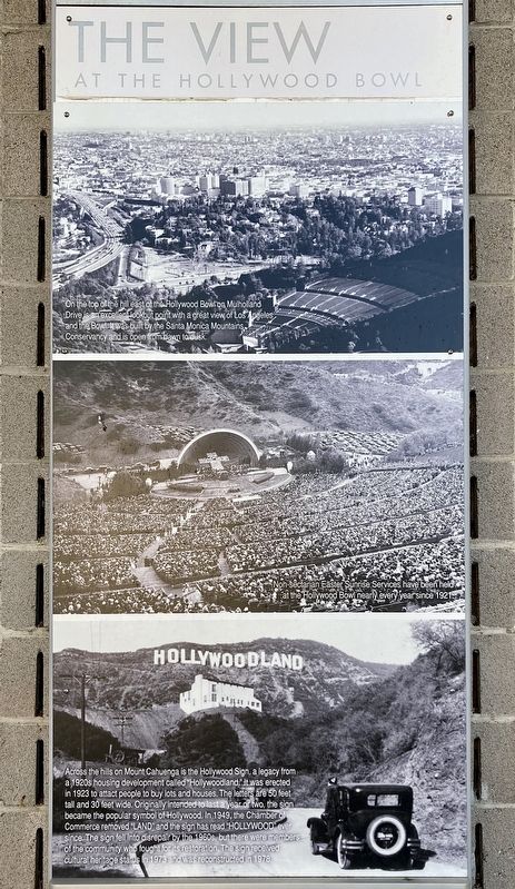 Hollywood Bowl Marker. Click for full size. Hollywood Bowl Marker image. Click for full size.