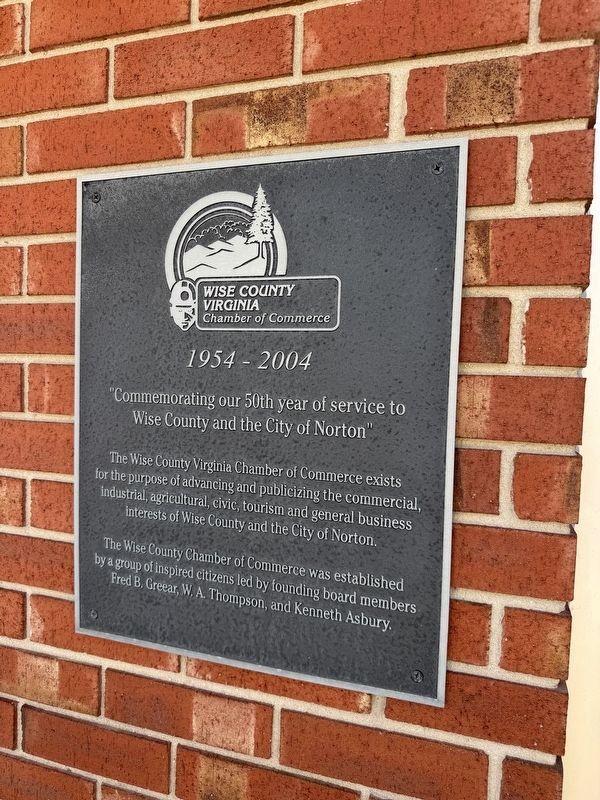 Wise County Virginia Chamber of Commerce Marker. Click for full size. Wise County Virginia Chamber of Commerce Marker image. Click for full size.