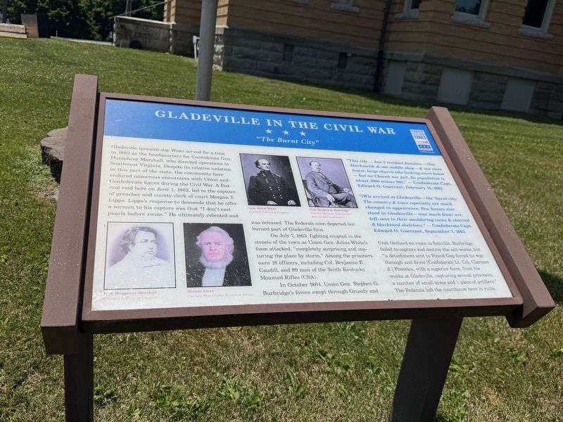 Gladeville in the Civil War Marker. Click for full size. Gladeville in the Civil War Marker image. Click for full size.