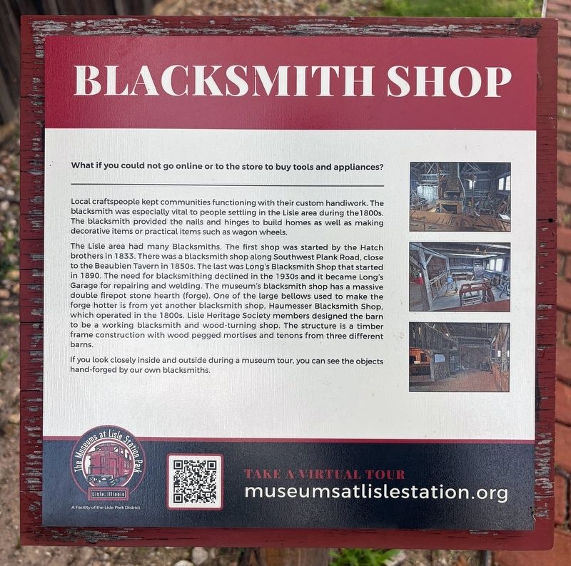Blacksmith Shop Marker. Click for full size. Blacksmith Shop Marker image. Click for full size.