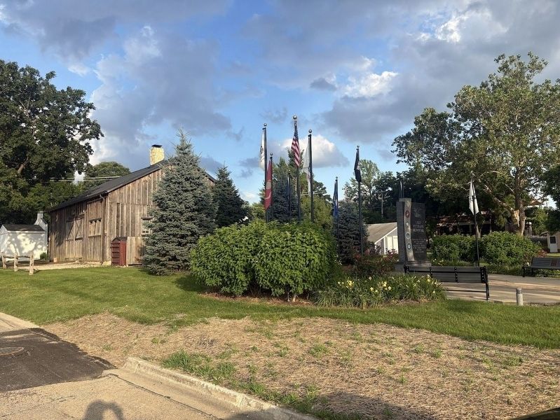 Blacksmith Shop and Lisle Veterans Memorial. Click for full size. Blacksmith Shop and Lisle Veterans Memorial image. Click for full size.