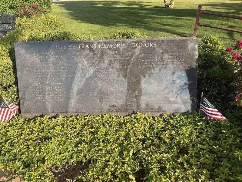 Lisle Veterans Memorial donors. Click for full size. Lisle Veterans Memorial donors image. Click for full size.