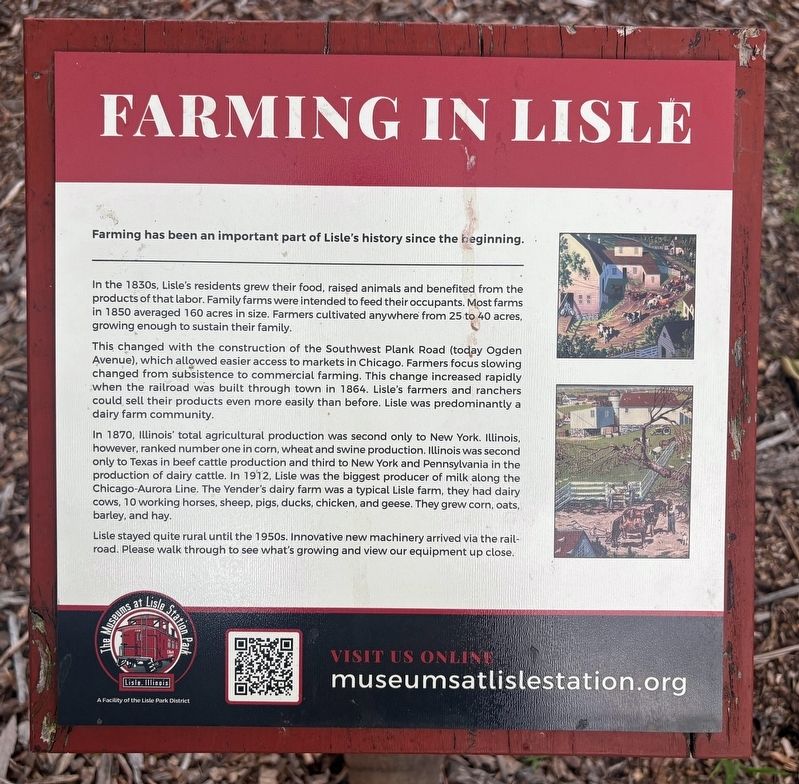 Farming in Lisle Marker image. Click for full size.