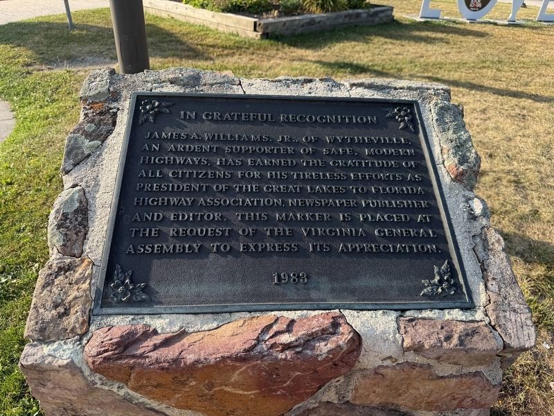 James A. Williams, Jr. Marker. Click for full size. James A. Williams, Jr. Marker image. Click for full size.