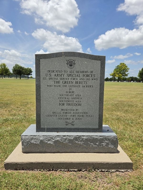 The Green Berets Memorial. Click for full size. The Green Berets Memorial image. Click for full size.