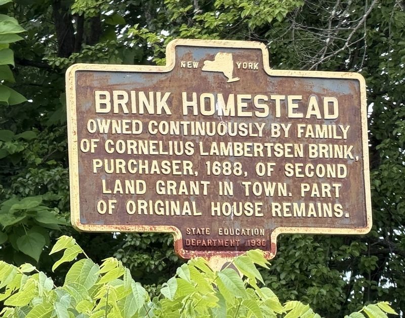 Brink Homestead Marker. Click for full size. Brink Homestead Marker image. Click for full size.