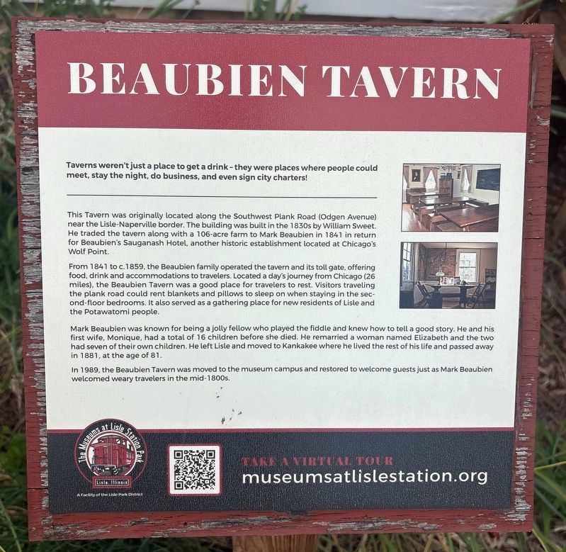 Beaubien Tavern Marker. Click for full size. Beaubien Tavern Marker image. Click for full size.