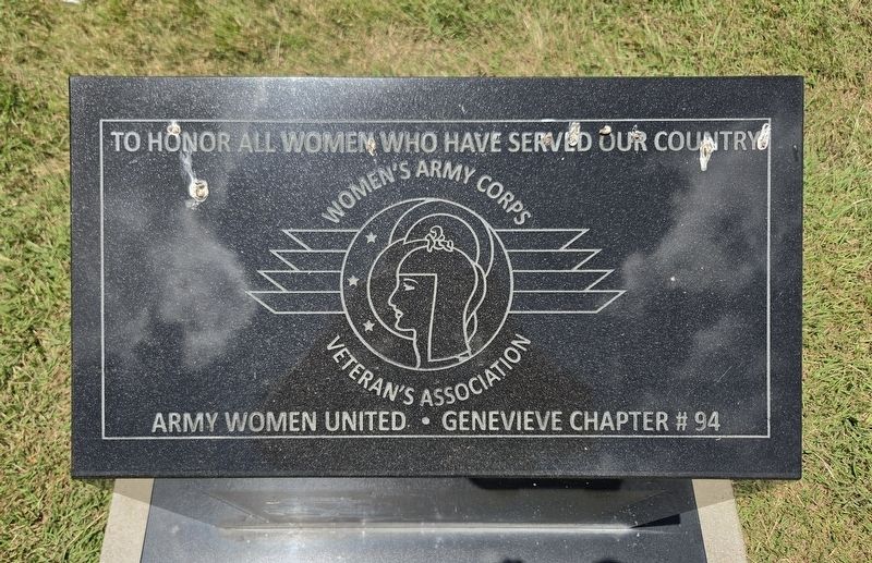 Women's Army Corps Memorial. Click for full size. Women's Army Corps Memorial image. Click for full size.