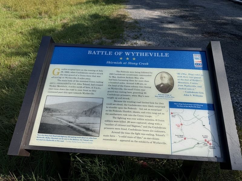 Battle of Wytheville Marker. Click for full size. Battle of Wytheville Marker image. Click for full size.