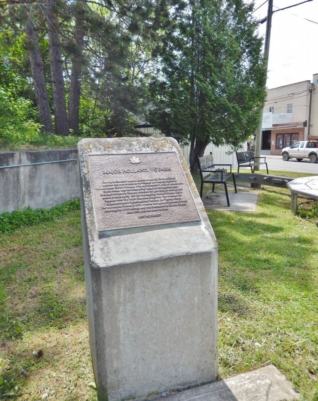 Major Holland, VC Park Marker. Click for full size. Major Holland, VC Park Marker image. Click for full size.