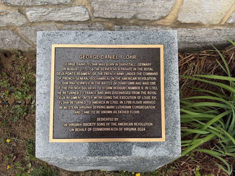 George Daniel Flohr Marker. Click for full size. George Daniel Flohr Marker image. Click for full size.