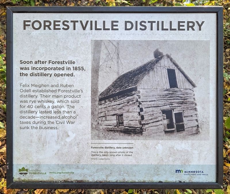 Forestville Distillery Marker. Click for full size. Forestville Distillery Marker image. Click for full size.