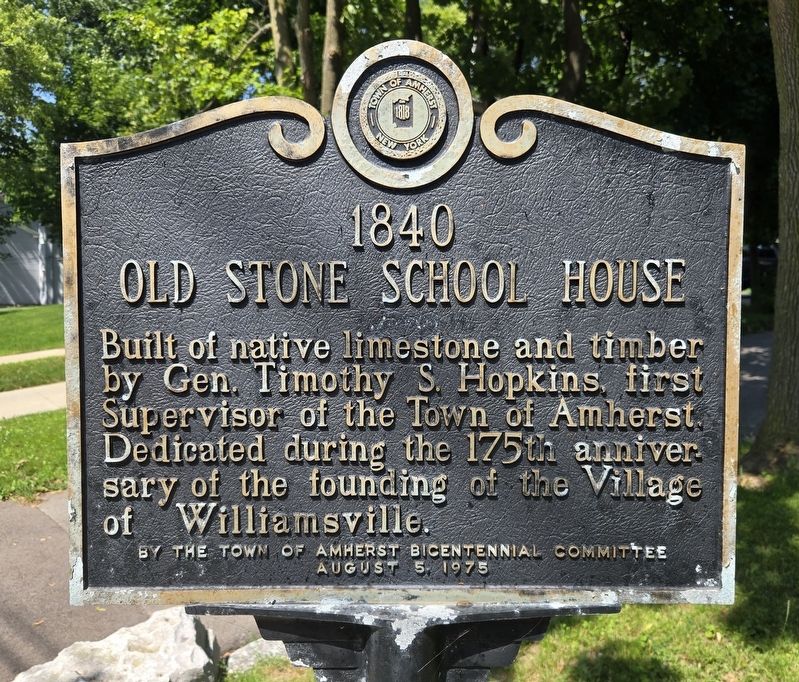 1840 Old Stone School House Marker. Click for full size. 1840 Old Stone School House Marker image. Click for full size.