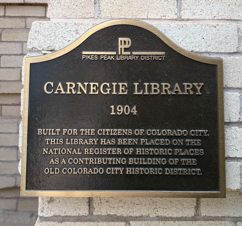 Carnegie Library Marker image. Click for full size.