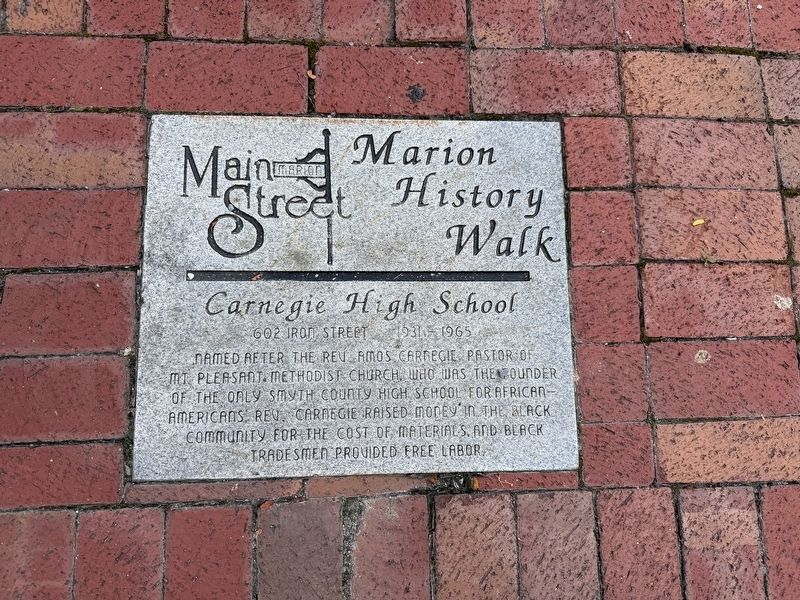 Carnegie High School Marker. Click for full size. Carnegie High School Marker image. Click for full size.