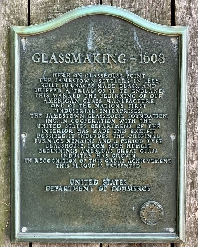 Glassmaking - 1608 Marker image. Click for full size.