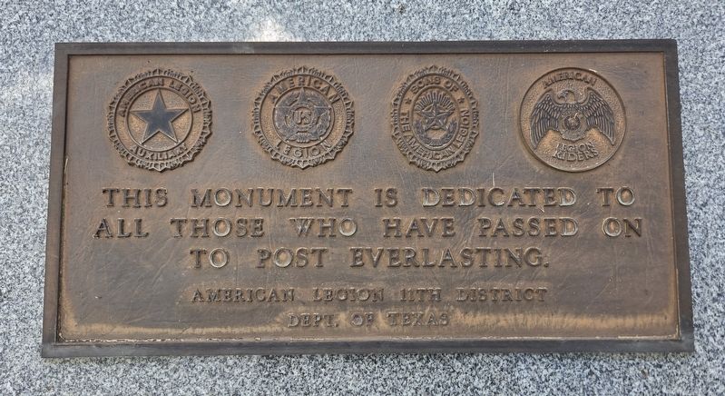 American Legion Memorial. Click for full size. American Legion Memorial image. Click for full size.