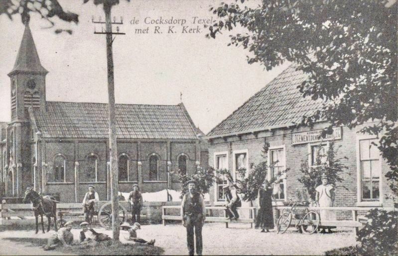 De Cocksdorp, Texel, with RK Kerk / Roman Catholic Church image. Click for full size.