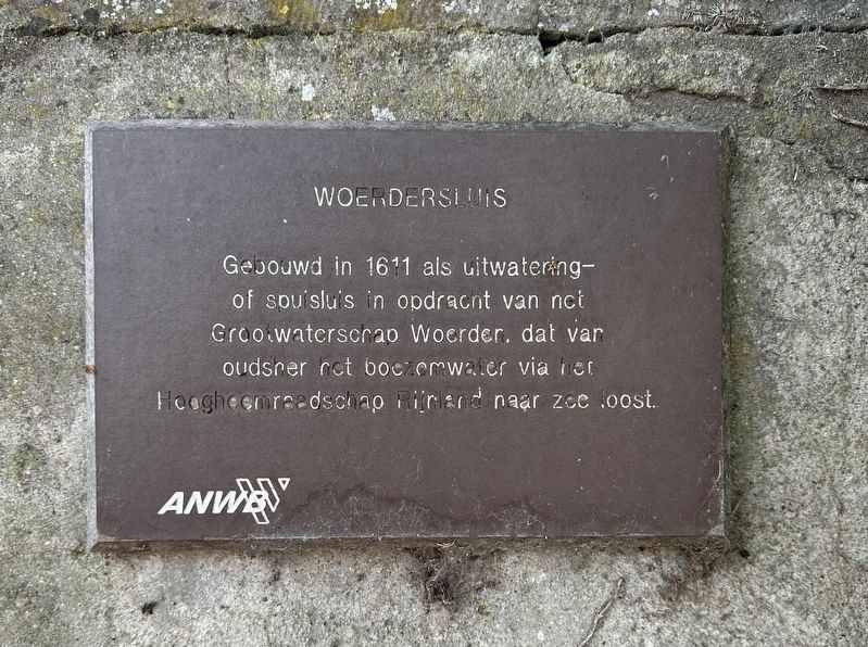 Woerdersluis / Woerder Sluice Marker. Click for full size. Woerdersluis / Woerder Sluice Marker image. Click for full size.