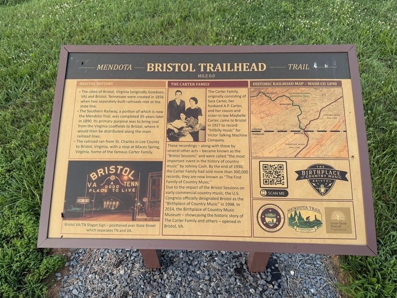Bristol Trailhead Marker image. Click for full size.