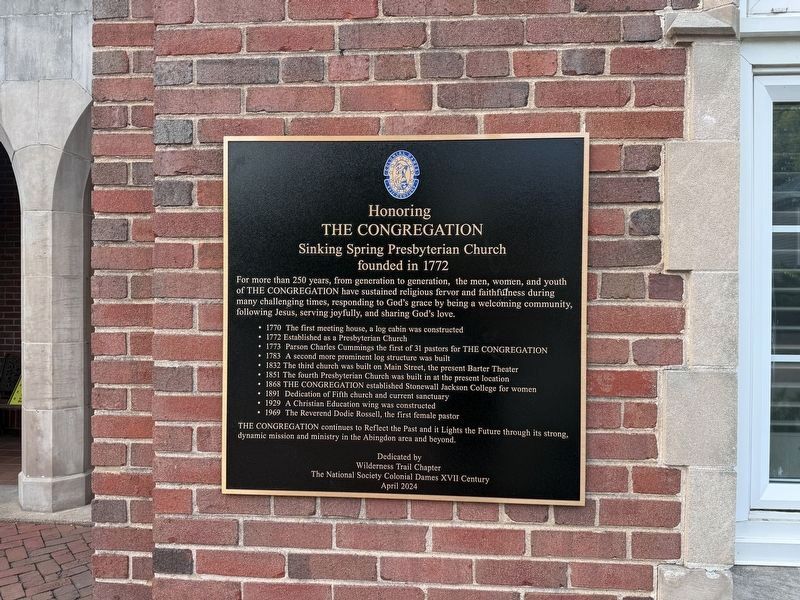 Sinking Spring Presbyterian Church Marker. Click for full size. Sinking Spring Presbyterian Church Marker image. Click for full size.