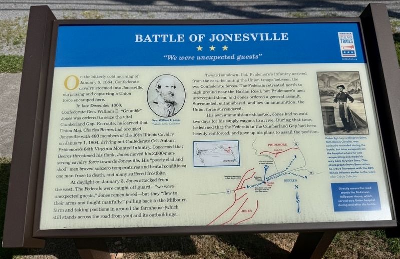 Battle of Jonesville Marker image. Click for full size.