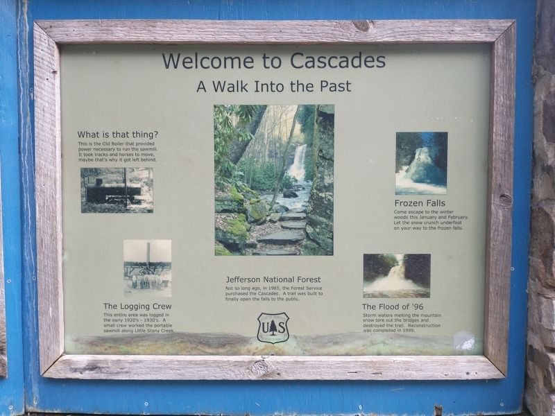 Welcome to Cascades Marker image. Click for full size.