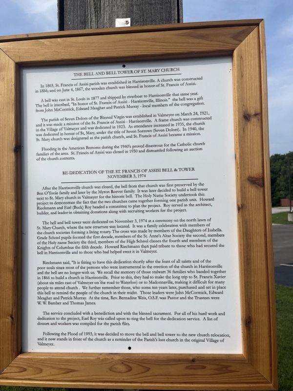 Bell and Bell Tower of St. Mary Church Marker. Click for full size. Bell and Bell Tower of St. Mary Church Marker image. Click for full size.