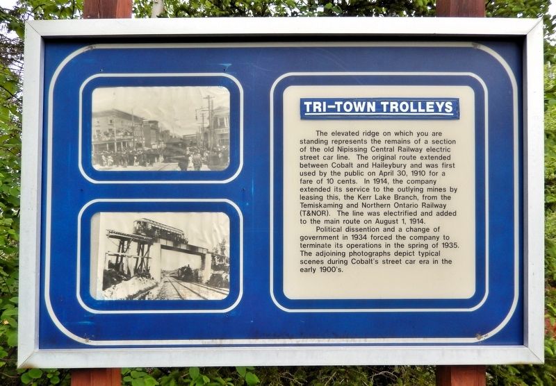 Tri-town Trolleys Marker image. Click for full size.