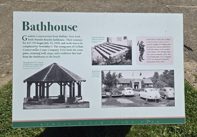 Bathhouse Marker. Click for full size. Bathhouse Marker image. Click for full size.