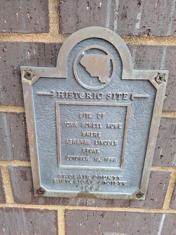 Site of John Scheel Home Marker. Click for full size. Site of John Scheel Home Marker image. Click for full size.