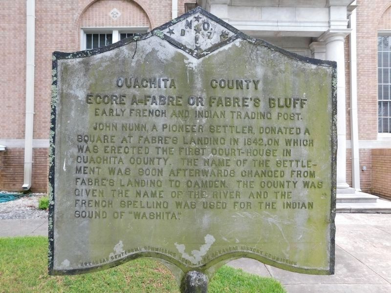 Ecore A-Fabre or Fabre’s Bluff Marker. Click for full size. Ecore A-Fabre or Fabre’s Bluff Marker image. Click for full size.