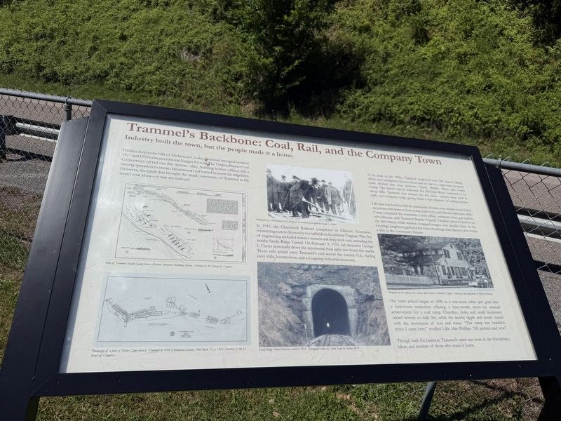 Trammel's Backbone: Coal, Rail, and the Company Town Marker image. Click for full size.