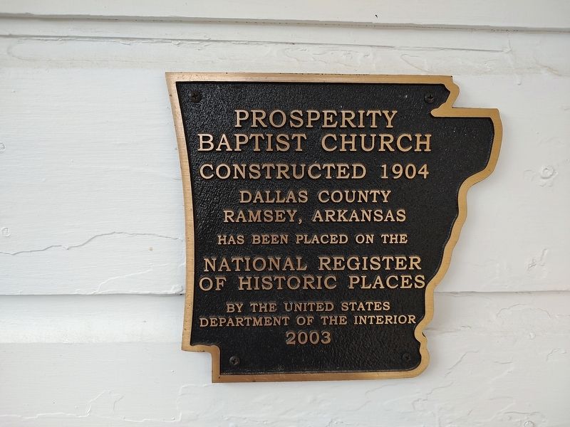 Prosperity Baptist Church Marker. Click for full size. Prosperity Baptist Church Marker image. Click for full size.