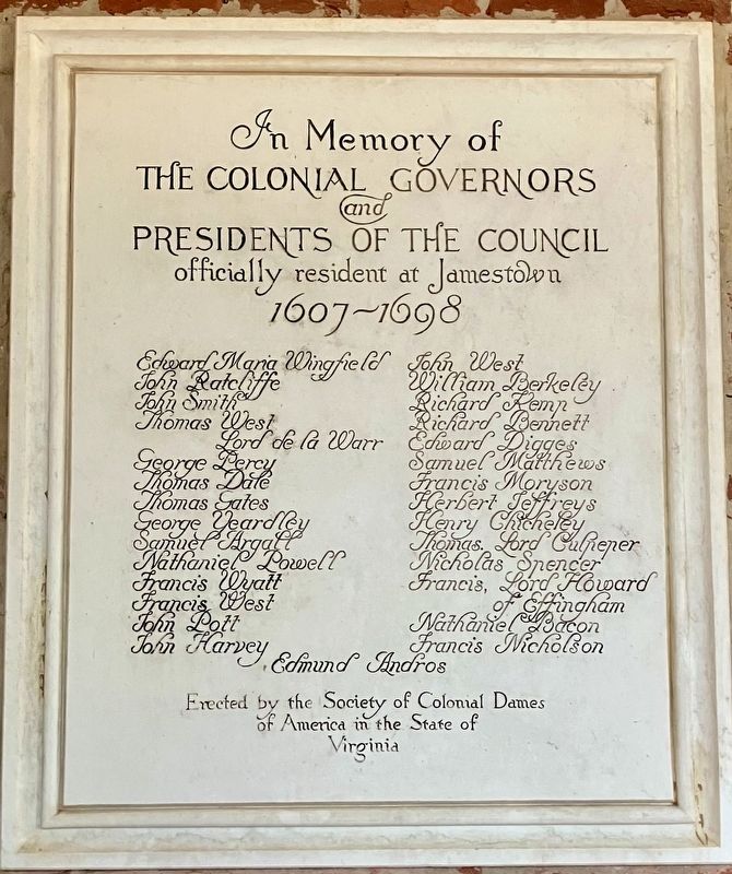 Colonial Governors Marker. Click for full size. Colonial Governors Marker image. Click for full size.