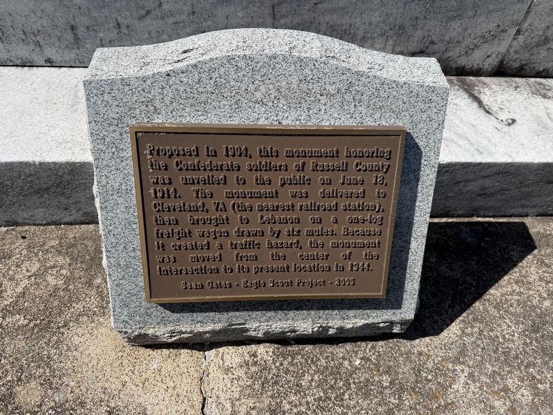 Confederate Monument Marker. Click for full size. Confederate Monument Marker image. Click for full size.