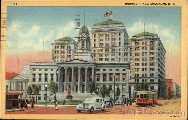 Brooklyn Borough Hall Marker image. Click for full size.