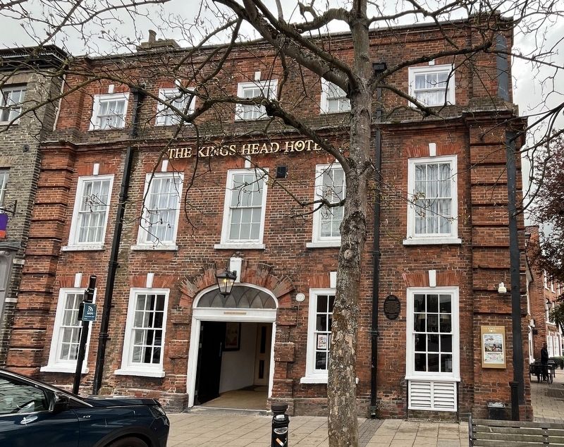 The King's Head Hotel and Marker image. Click for full size.