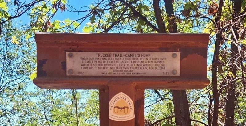 Truckee Trail - Camel�s Hump Marker image. Click for full size.