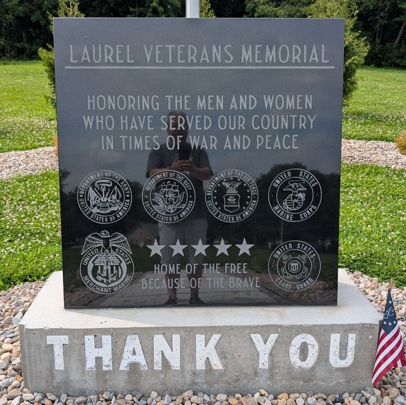 Laurel Veterans Memorial Marker. Click for full size. Laurel Veterans Memorial Marker image. Click for full size.
