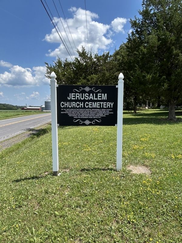 Jerusalem Church Cemetery Marker. Click for full size. Jerusalem Church Cemetery Marker image. Click for full size.