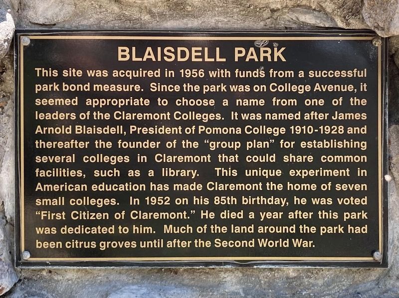 Blaisdell Park Marker image. Click for full size.