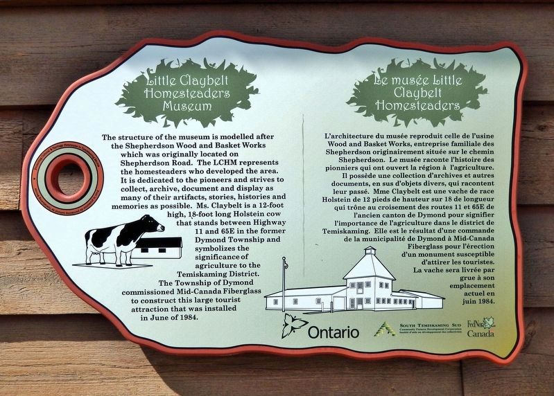 Little Claybelt Homesteaders Museum Marker. Click for full size. Little Claybelt Homesteaders Museum Marker image. Click for full size.