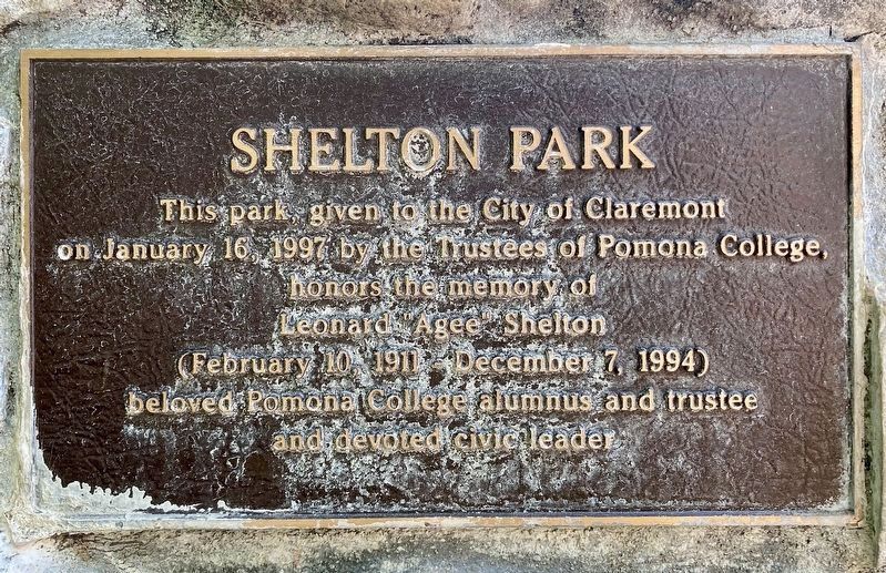 Shelton Park Marker. Click for full size. Shelton Park Marker image. Click for full size.