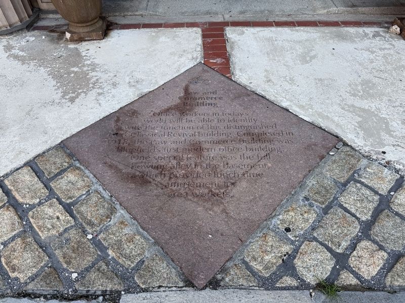 Law and Commerce Building Marker. Click for full size. Law and Commerce Building Marker image. Click for full size.