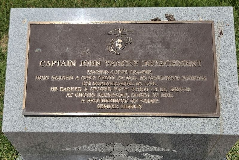 Captain John Yancey Detachment Marker. Click for full size. Captain John Yancey Detachment Marker image. Click for full size.