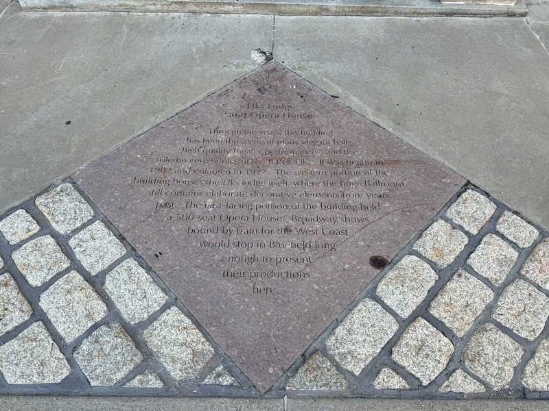 Elks Lodge and Opera House Marker. Click for full size. Elks Lodge and Opera House Marker image. Click for full size.