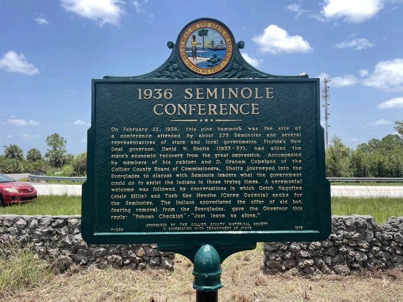 1936 Seminole Conference Marker image. Click for full size.