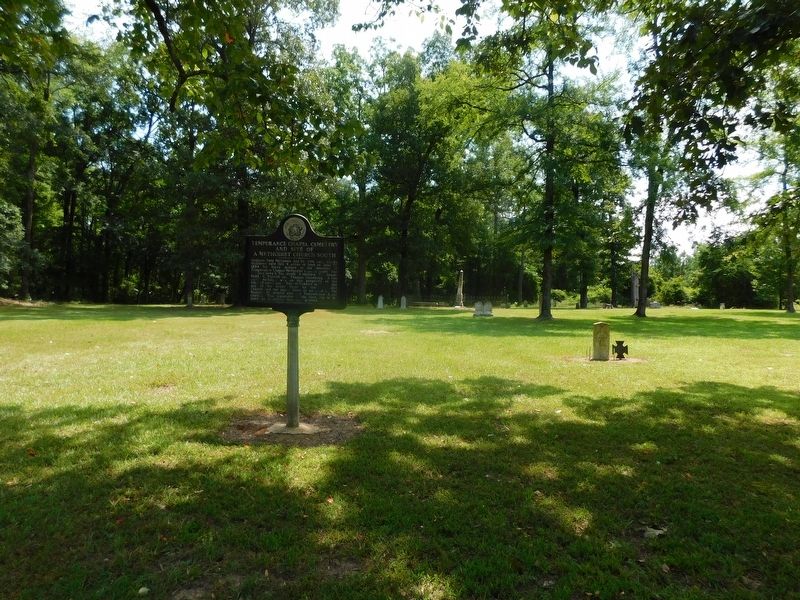 Temperance Chapel Cemetery and Site of a Methodist Church South Marker. Click for full size. Temperance Chapel Cemetery and Site of a Methodist Church South Marker image. Click for full size.