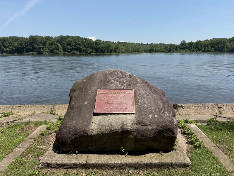 Henry Hudson Park at Cedar Hill Marker with the Hudson River in the Background. Click for full size. Henry Hudson Park at Cedar Hill Marker with the Hudson River in the Background image. Click for full size.